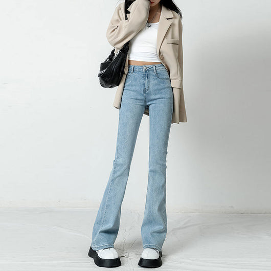 Jeans Skinny de Cintura Alta Ajustados en Tonos Claros para Mujer - Image 14