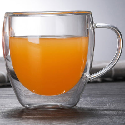 Taza de Café Térmica de Vidrio Borosilicato Doble Capa con Asa - Image 12