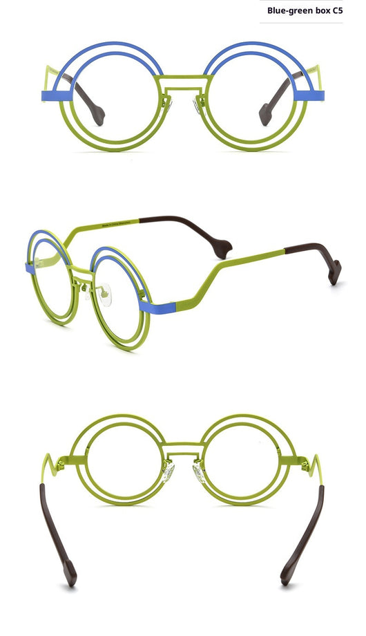 Gafas Redondas de Titanio Puro Ultraligeras Multicolor - Image 17