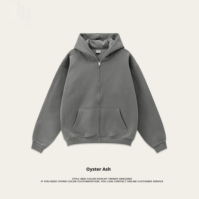 Sudadera con Capucha Polar de Colores Sólidos Holgada y Cómoda para Deportes - Image 7