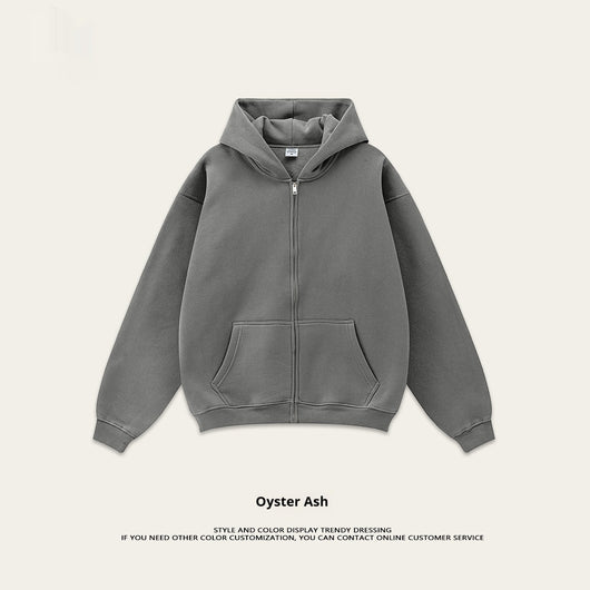 Sudadera con Capucha Polar de Colores Sólidos Holgada y Cómoda para Deportes - Image 7