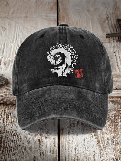 Gorra de Algodón Estampada Efecto Vintage Desgastado para Hombre - Image 9