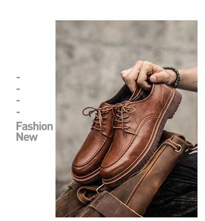 Zapatos de Cuero Casual Estilo Británico - Versátiles y Elegantes - Image 16