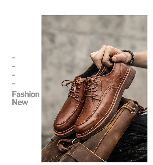 Zapatos de Cuero Casual Estilo Británico - Versátiles y Elegantes - Image 16
