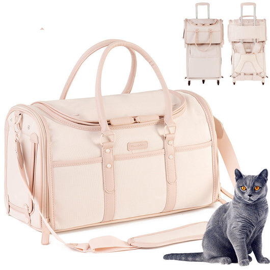 Bolsa Portátil para Mascotas en Cuero - Transpirable y Plegable - Image 5