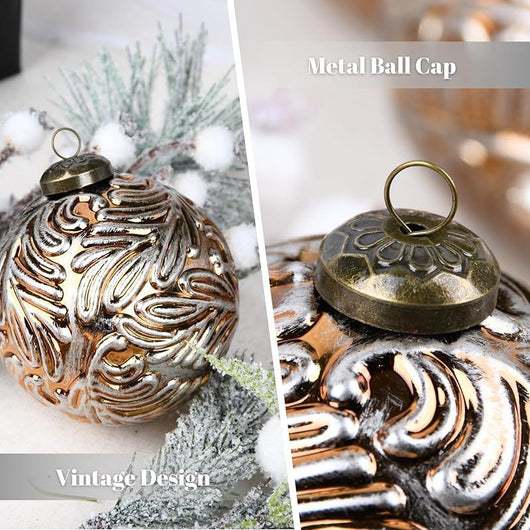 Set de 12 Esferas Navideñas Retro 8CM - Decoraciones Clásicas - Image 4