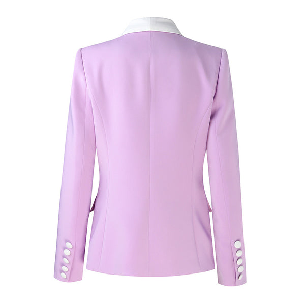 Blazer Ejecutivo Doble Botonadura Slim Fit Color Sólido