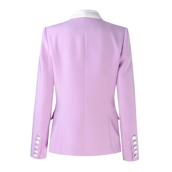 Blazer Ejecutivo Doble Botonadura Slim Fit Color Sólido