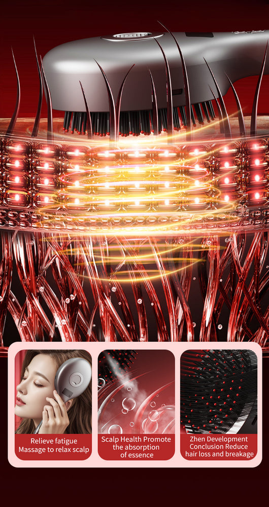 Peine Masajeador Eléctrico con Luz Roja y Vibración - Image 10