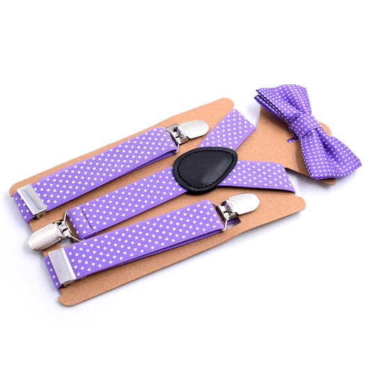 Conjunto de Corbatín Y de Tres Clips para Niños con Tirantes Ajustables - Image 3