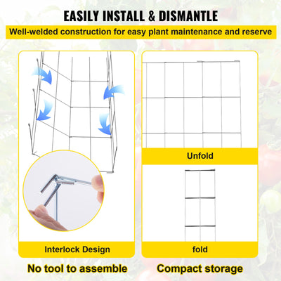 Jaulas Tutores para Tomates 46cm - Pack 5 Estructuras Cuadradas de Acero Galvanizado - Image 9