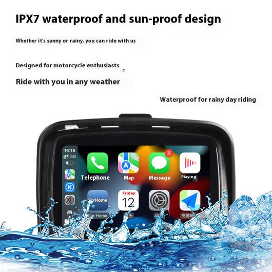 GPS Moto 5 pulgadas Wireless CarPlay Impermeable Portátil - Image 4
