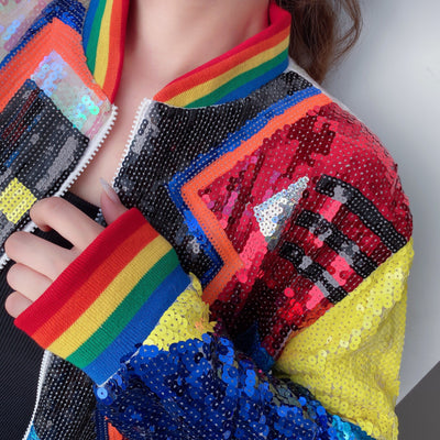 Chaqueta Geométrica con Lentejuelas para Mujer - Versátil y Elegante - Image 13