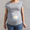 Camiseta Premamá Gris Talla Grande Estilo Europeo Americano