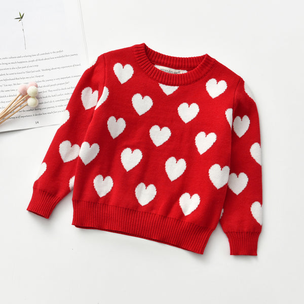 Suéter Infantil Cuello Redondo Manga Larga con Corazón - Image 6