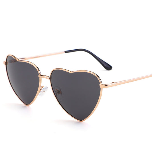 Gafas de Sol Metálicas en Forma de Corazón Durazno - Image 2