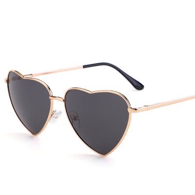 Gafas de Sol Metálicas en Forma de Corazón Durazno - Image 2