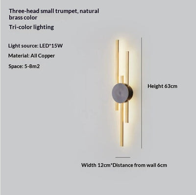Lámpara de Pared Cobre Nordic Lujo para Sala y Pasillo - Image 6