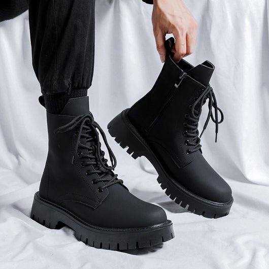 Botas Martin de Trabajo Negras Caña Alta - Suela Gruesa y Resistente
