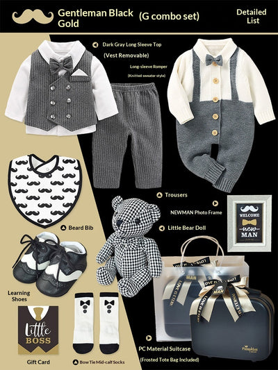 Conjunto Elegante Pequeño Caballero - Caja de Regalo Premium Negro y Oro - Image 22