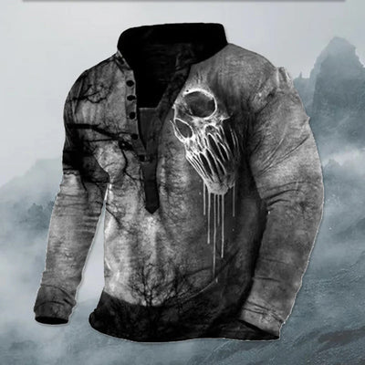 Playera 3D Calavera Lobo con Estampado Digital para Hombre - Image 9