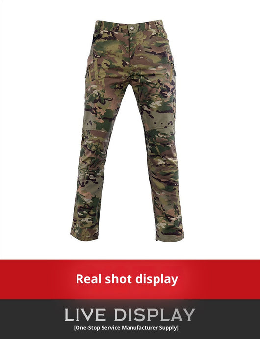 Pantalones Cargo Rectos Transpirables Resistentes a Rasguños con Múltiples Bolsillos - Image 12