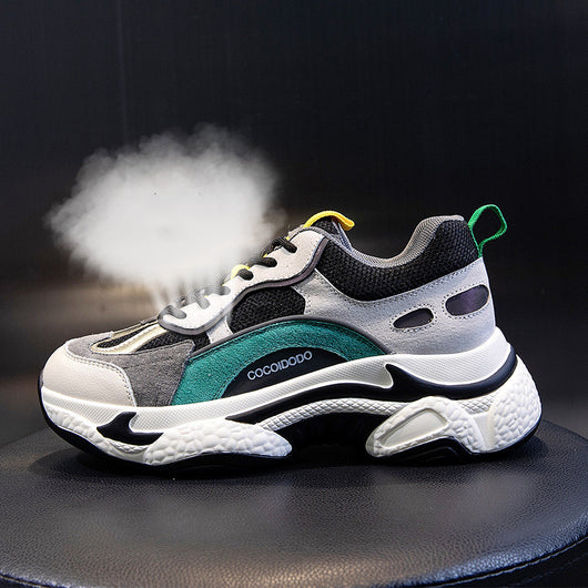 Tenis Casuales de Cuero Respirable con Suela Gruesa para Mujer - Image 6