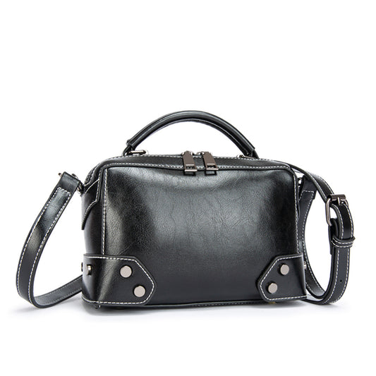 Bolso Mensajero de Cuero para Mujer - Cartera Portátil Elegante