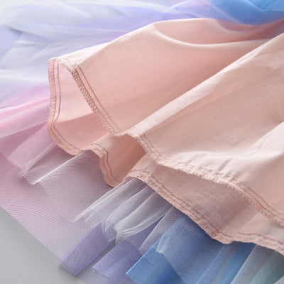 Vestido Infantil de Encaje Bordado con Malla - Image 18