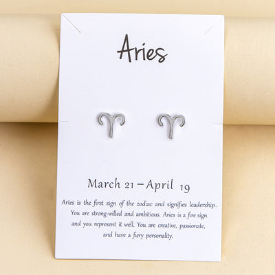 Aretes de los Doce Signos del Zodiaco en Oro y Plata - Image 3
