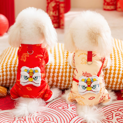 Abrigo Festivo Año Nuevo para Mascotas - Chaqueta Térmica Tang para Perros y Gatos - Image 33