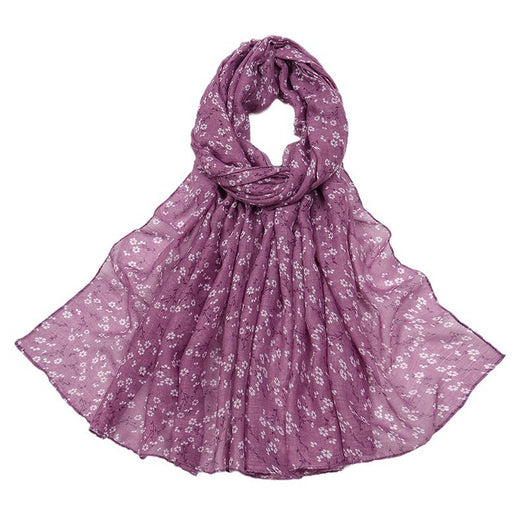 Pañuelo Artístico Floral de Algodón Poliéster para Mujer - Image 5