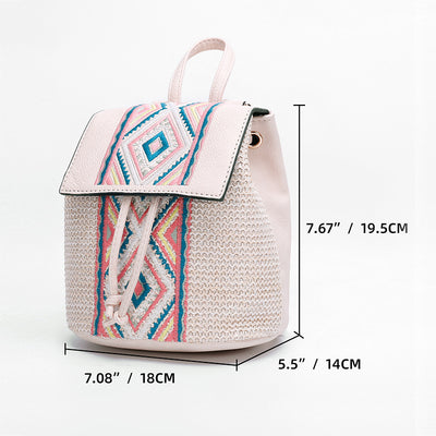 Bolso de Hombro Tejido con Patrón Diamante para Mujer - Image 5