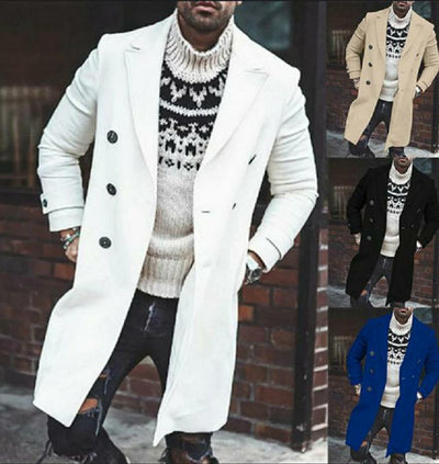 Abrigo Trench Coat Cruzado de Solapas
