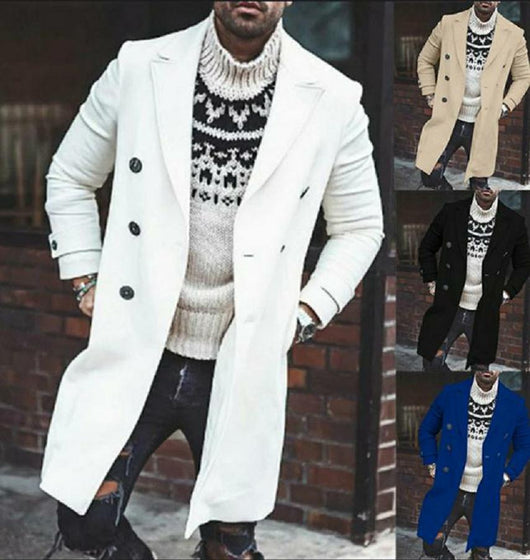 Abrigo Trench Coat Cruzado de Solapas