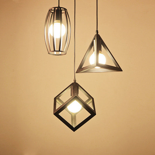 Lámpara Colgante de Tres Focos Diseño Moderno Minimalista
