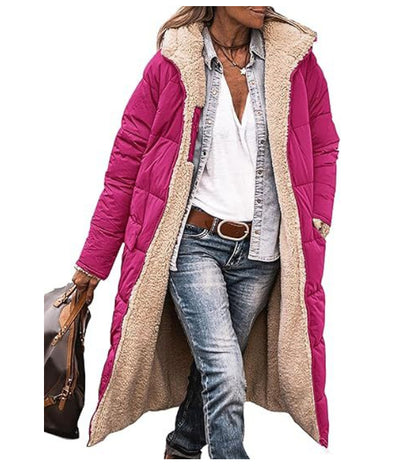 Abrigo Térmico Mujer Largo con Forro Polar y Relleno de Algodón - Image 18