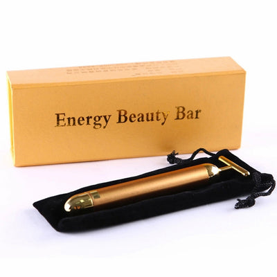 Rodillo Facial de Oro 24K con Vibración - Masajeador Lifting Antiedad - Image 2
