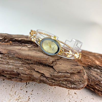 Reloj Pulsera Ovalado de Lujo Retro - Cuarzo de Alta Gama para Mujer - Image 18