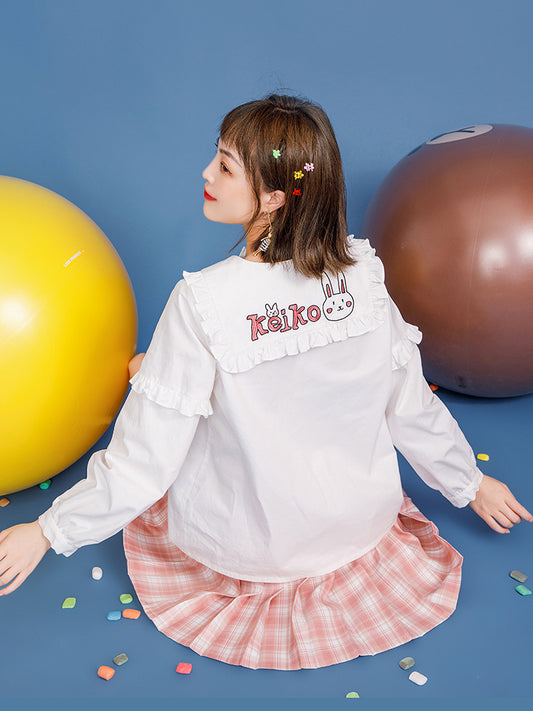 Blusa de Encaje Blanco para Niña - Diseño Elegante y Delicado - Image 2