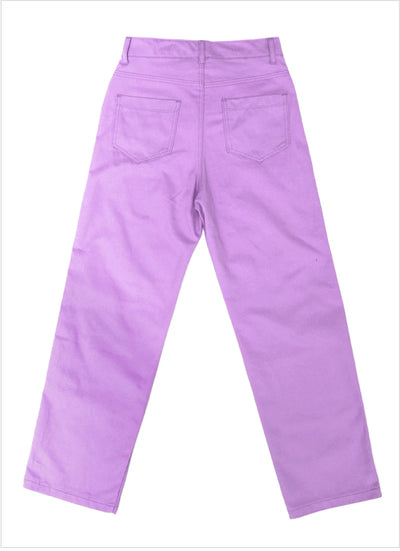 Jeans Morados Holgados de Cintura Media para Mujer - Image 16