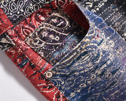 Pantalones Jeans Hombre Estampado Digital Corte Recto - Image 22