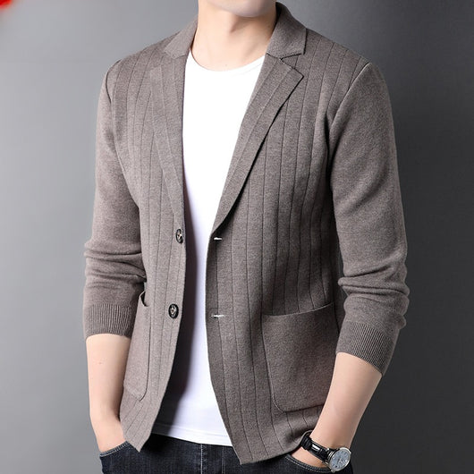 Suéter Blazer de Punto Lana Hombre Estilo Coreano - Image 10
