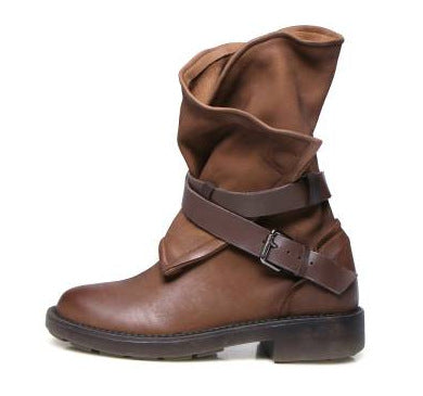 Zapato con Punta Redonda y Tacón Cuadrado con Hebilla - Image 3