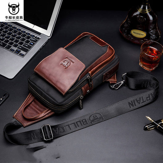 Bolsa Mensajera de Cuero Genuino para Hombre - Estilo Casual con Bandolera Única - Image 3