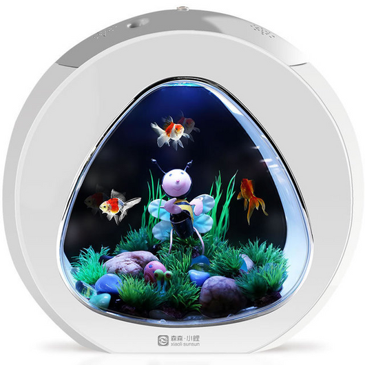 Acuario de Escritorio con Iluminación LED