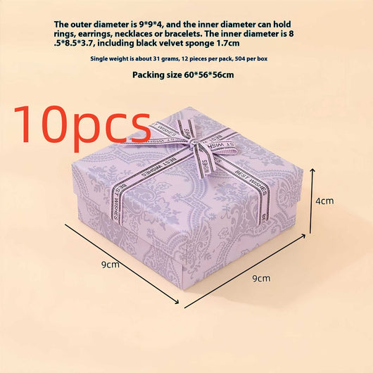 Caja de Almacenamiento para Joyas con Anillo Púrpura Lavanda - Image 13