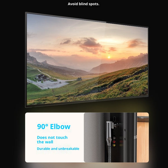 Cable de Audio Óptico Digital con Codo de 90° para TV y Barra de Sonido