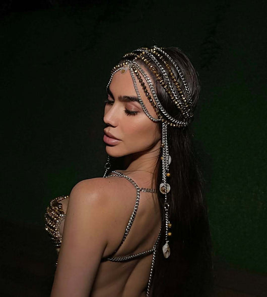 Cadena de Pecho Halter Top - Body Chain Metálico - Image 9