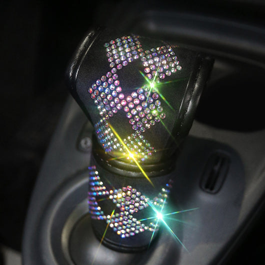 Juego Completo de Accesorios para Auto con Cristales Brillantes - Funda de Volante, Cinturón de Seguridad y Espejo Retrovisor - Image 10